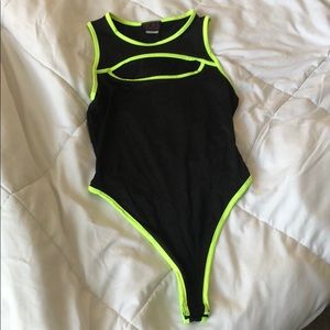 Neon/Black bodysuit